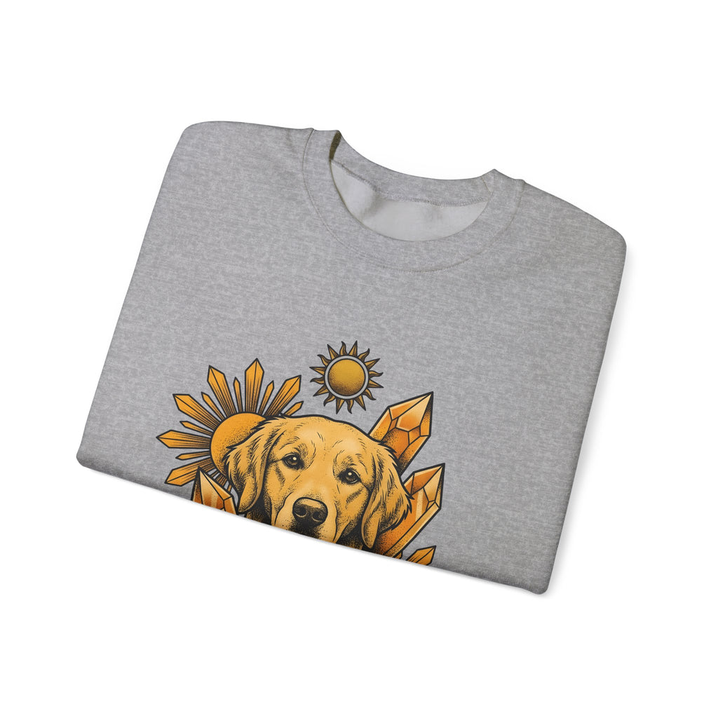 Golden Retriever Sweatshirt Dog Sunlight Gift Women Bohemian Sweatshirt Retriever Sweatshirt Dog Fan Puppy Sweatshirt Sunshine Graphic Retro Crystals Sweatshirt