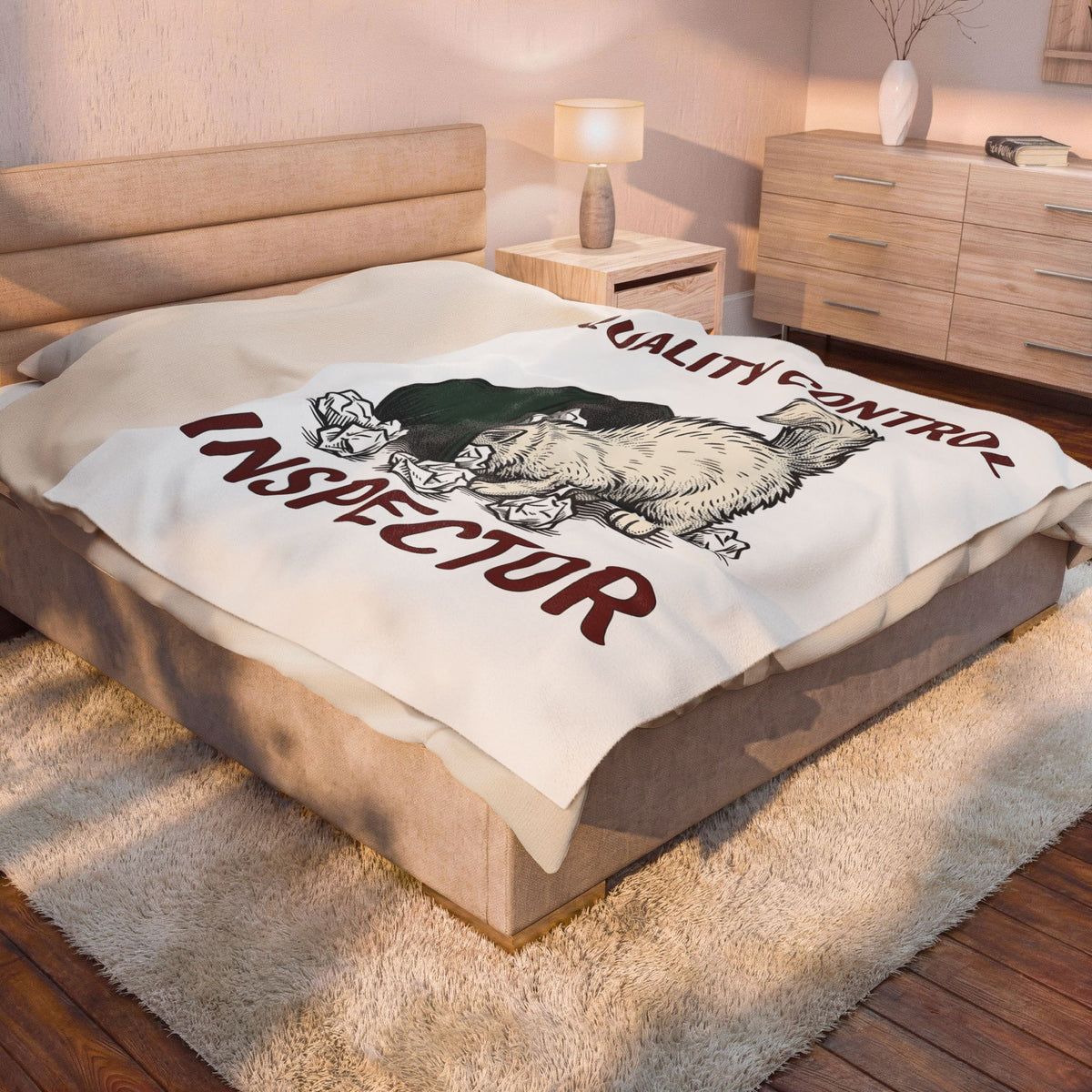 Plush Cat Waste Basket Blanket Cat Satire Gift Women Shabby Chic Blanket Trash Can Blanket Cat Fan Distressed Blanket Sarcastic Graphic Outline