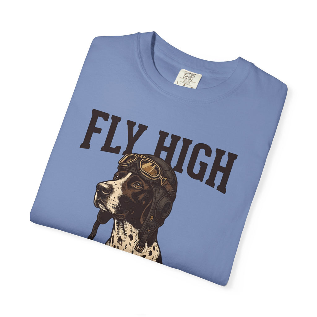 Flying Dog T-Shirt Dog Travel Gift Women Retro T-Shirt Canine T-Shirt Dog Fan Vintage T-Shirt Adventure Graphic Heritage Navigation T-Shirt