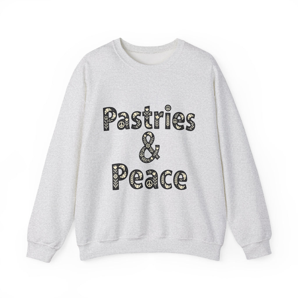 Pastry Peace Logo Sweatshirt Desserts Bakery Gift Women Fun Sweatshirt Pastry Logo Sweatshirt Sweets Fan Retro Sweatshirt Bakery Design Vintage Flower Sweatshirt