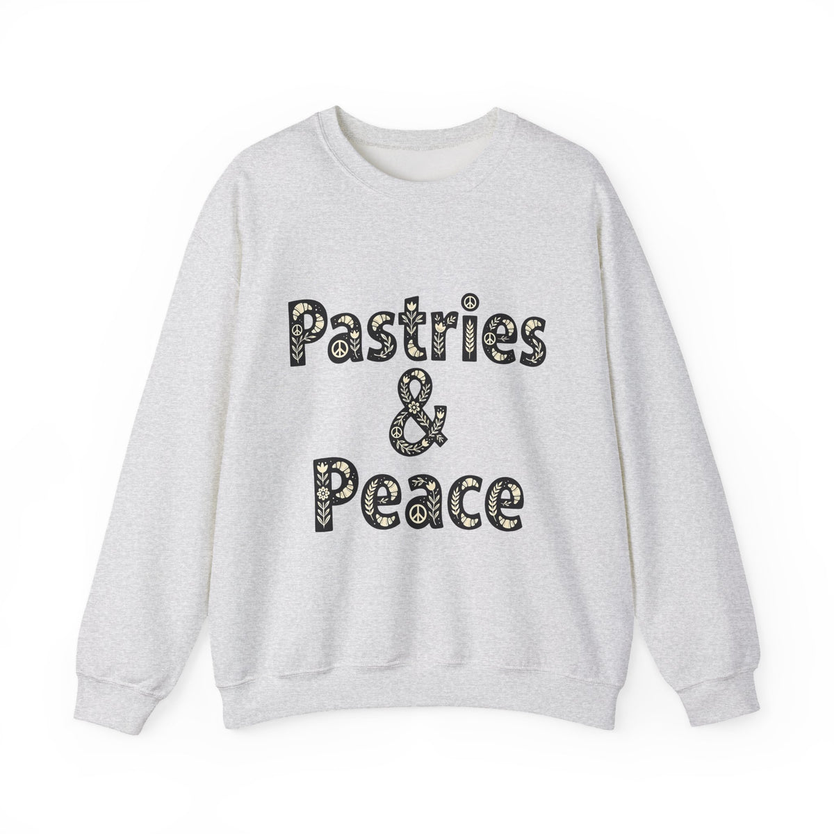 Pastry Peace Logo Sweatshirt Desserts Bakery Gift Women Fun Sweatshirt Pastry Logo Sweatshirt Sweets Fan Retro Sweatshirt Bakery Design Vintage Flower Sweatshirt