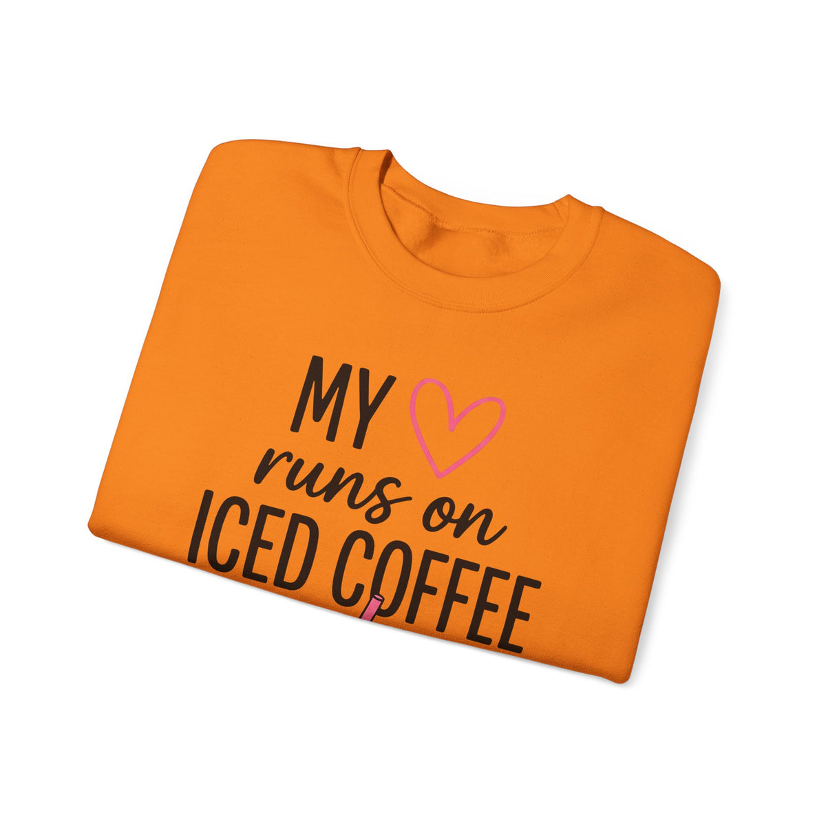 Cold Coffee Cup Sweatshirt Moms Espresso Gift Women Adorable Sweatshirt Coffee Sweatshirt Sweatshirt Mother Fan Coffee Sweatshirt Caffè Graphic Simple Love Symbol