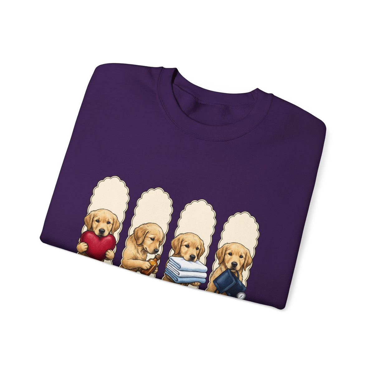 Golden Dog Puppy Nurse Pet Gift Puppy Healthcare Enthusiast Doggo Animal Minimalist Sweatshirt