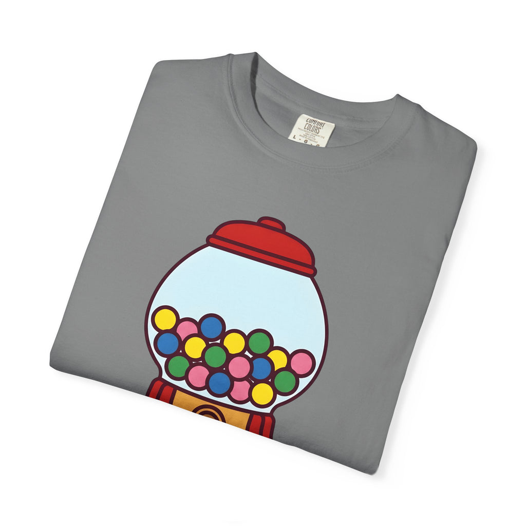 Gumball Dispenser T-Shirt Cute Classic Gift Women Cartoon T-Shirt Gumball Machine T-Shirt Adorable Fan Comic T-Shirt Retro Graphic Doodle Candy