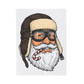 Santa Aviator Blanket Christmas Celebration Gift Women Comic Blanket Kris Kringle Blanket Xmas Fan Comic Art Blanket Party Graphic Retro Peppermint