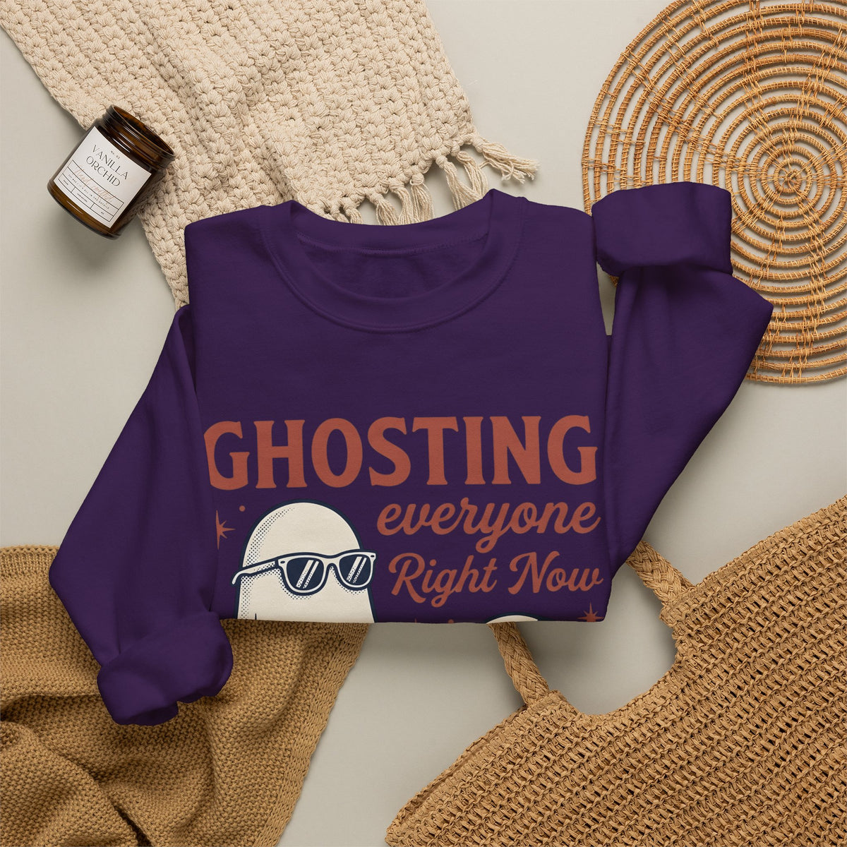 Apparition Eyewear Sweatshirt Halloween Fun Gift Women Rustic Sweatshirt Glasses Sweatshirt Horror Fan Spectacles Sweatshirt Amusement Graphic Traditional