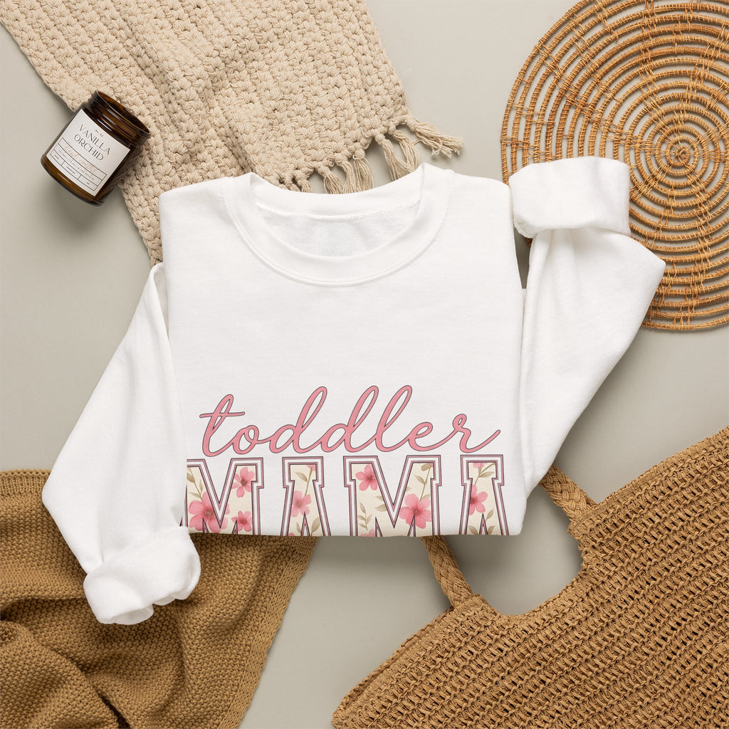 Blossom Letters Sweatshirt Moms Bouquet Gift Women Elegant Sweatshirt Alphabet Typography Sweatshirt Motherhood Fan Artistic Sweatshirt Floral Graphic Classic