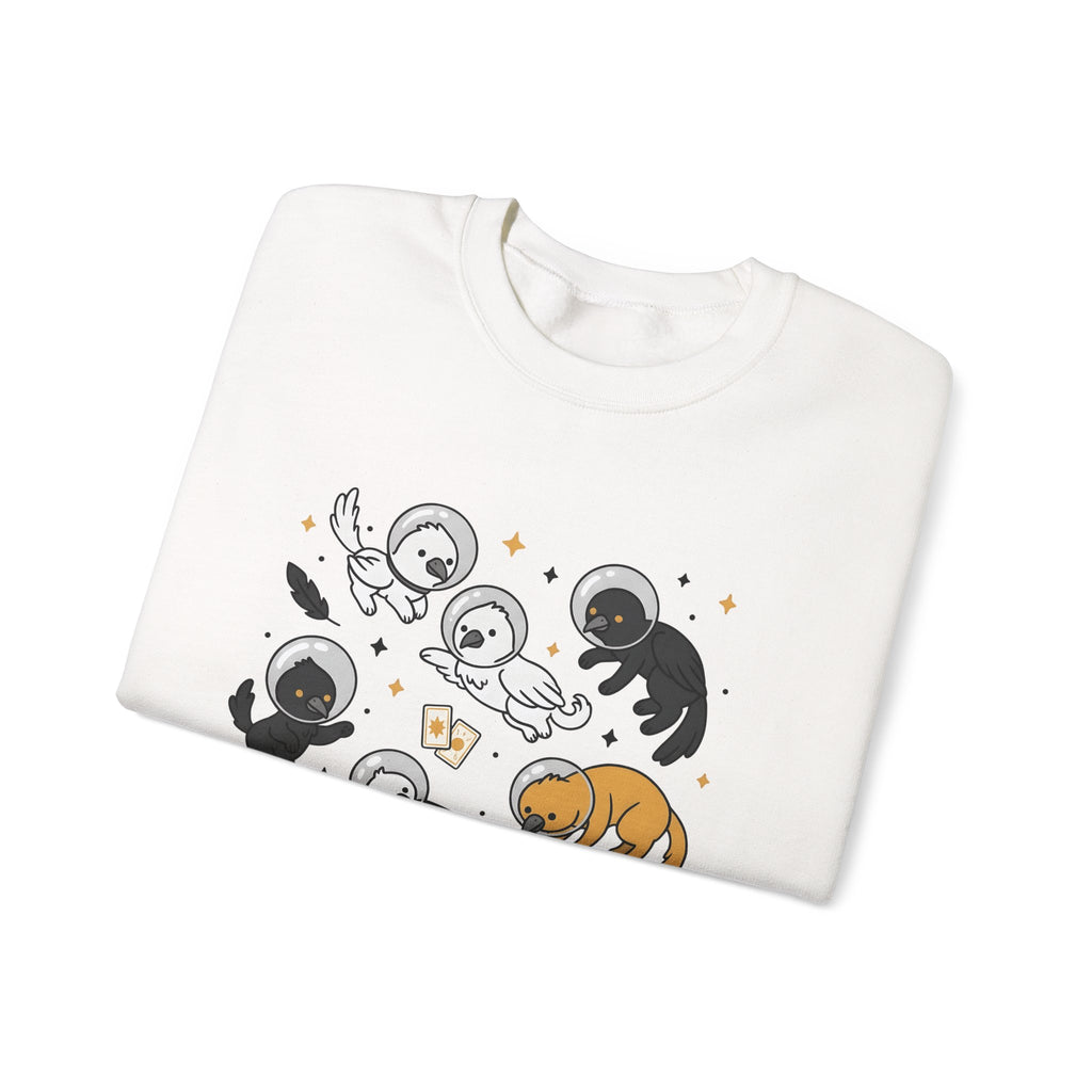 Cosmic Creature Mix Sweatshirt Funny Random Designs Beasts Gift Women Adorable Sweatshirt Monster Sweatshirt Humor Fan Cartoon Sweatshirt Creature Graphic