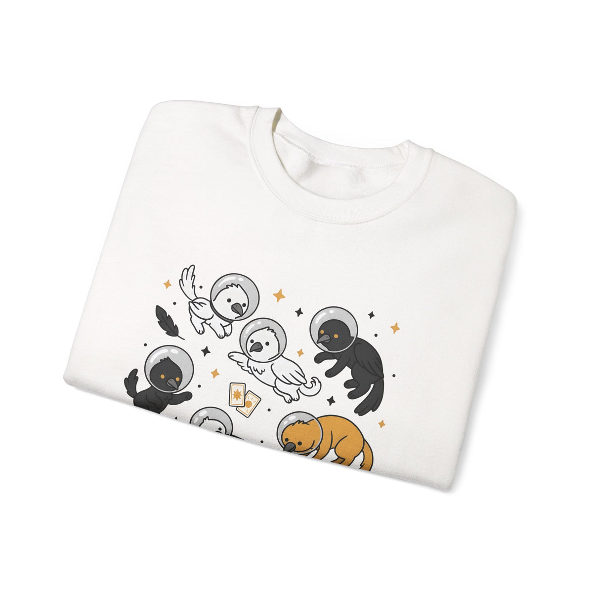 Cosmic Creature Mix Sweatshirt Funny Random Designs Beasts Gift Women Adorable Sweatshirt Monster Sweatshirt Humor Fan Cartoon Sweatshirt Creature Graphic