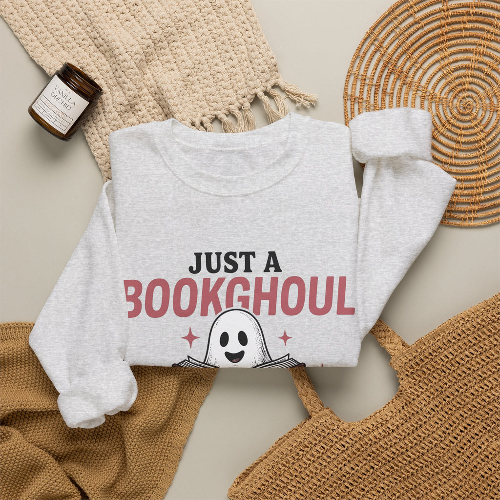 Phantom Reading Book Sweatshirt Halloween Reader Gift Women Illustration Sweatshirt Bookworm Sweatshirt Spooky Fan Ghostly Sweatshirt Book Graphic Sketch