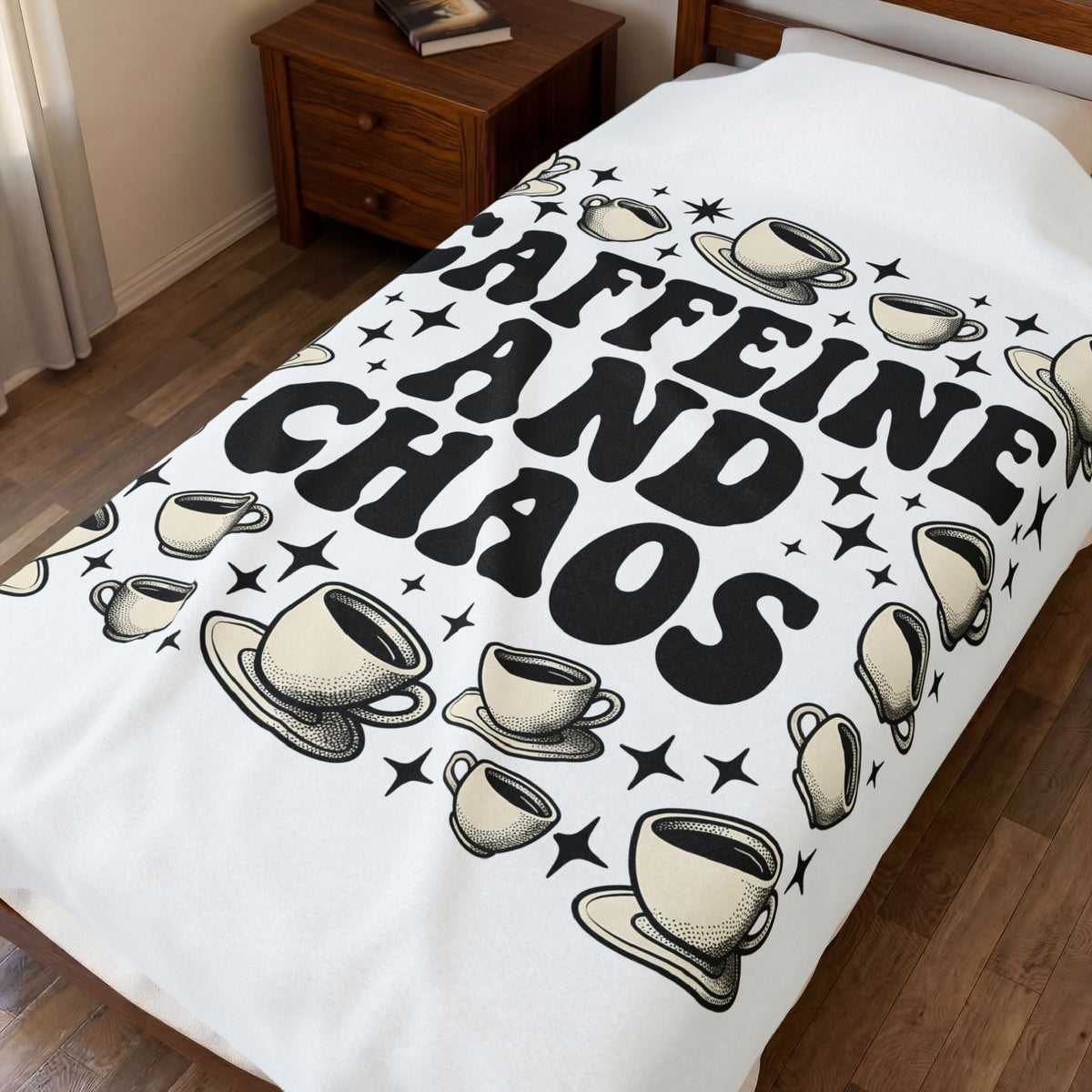 Coffee Cups Blanket Mom Coffee Gift Women Bold Blanket Blanket Blanket Mother Fan Coffee Blanket Graphic Retro Stars Blanket