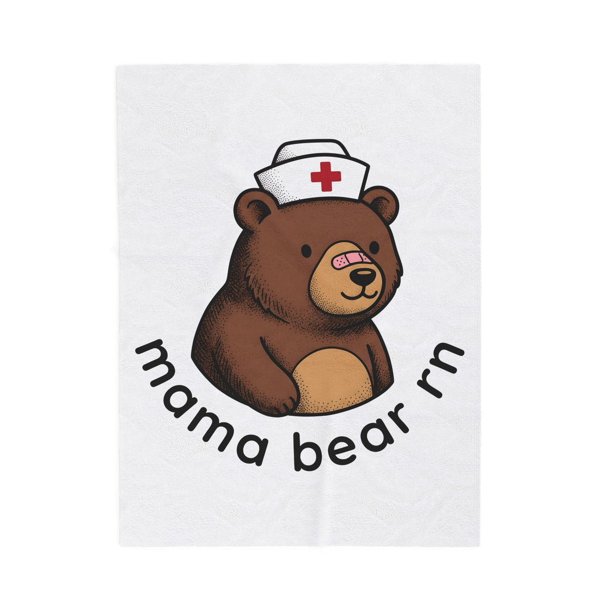 Nurse Bear Blanket Nurse Animal Gift Women Cute Blanket Teddy Bear Blanket Nursing Enthusiast Kawaii Blanket Creature Graphic Cartoon Nurse Hat