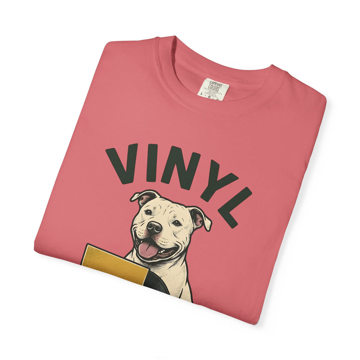 Pit Bull Dog Dog Sound Gift Distressed Pibble Dog Fan Grunge Audio Line Vinyl T-Shirt