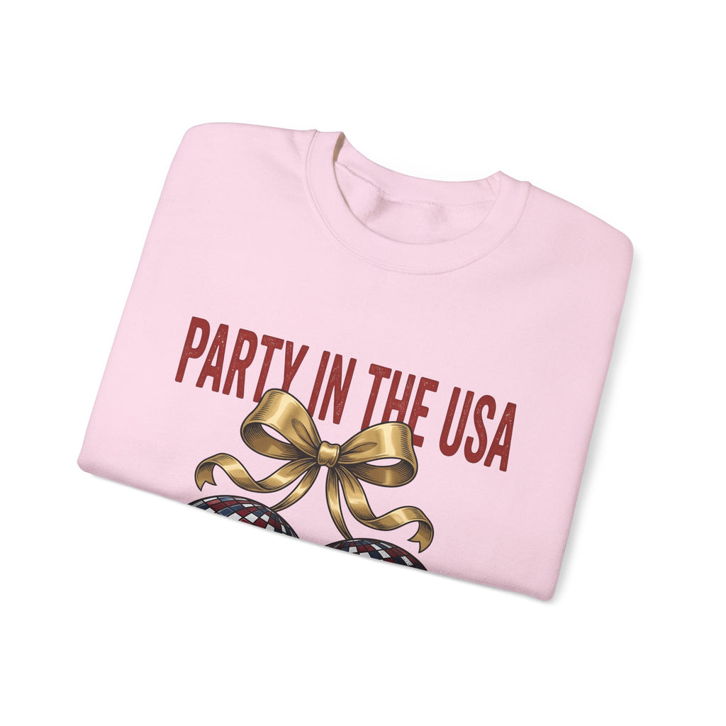 Disco Ball Sweatshirt America 4Th Of July Party Gift Women Vintage Sweatshirt Mirror Ball Sweatshirt Patriot Fan Retro Sweatshirt Vintage Graphic Party Design