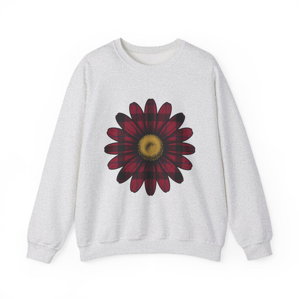 Gingham Flower Sweatshirt Moms Petals Gift Women Boho Sweatshirt Gingham Sweatshirt Motherhood Fan Bohemian Sweatshirt Floral Graphic Retro Flower Sweatshirt