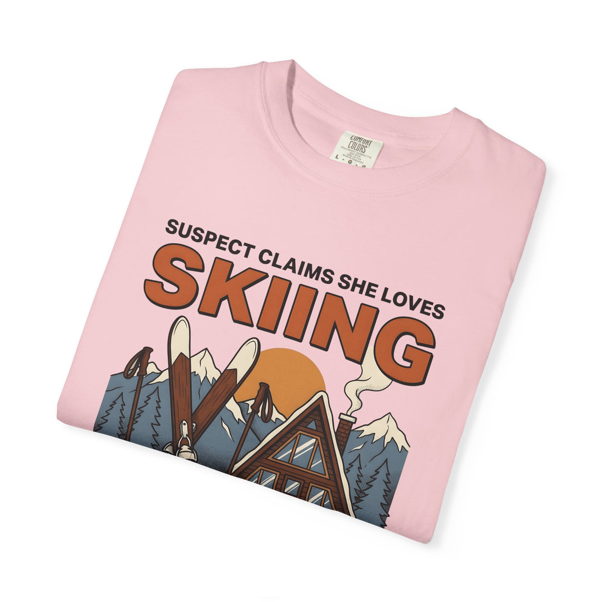 Ski Gear Lodge T-Shirt Skiing Winter Gift Women Cartoon T-Shirt Ski Lodge T-Shirt Skier Enthusiast Cartoonish T-Shirt Frosty Graphic Vintage