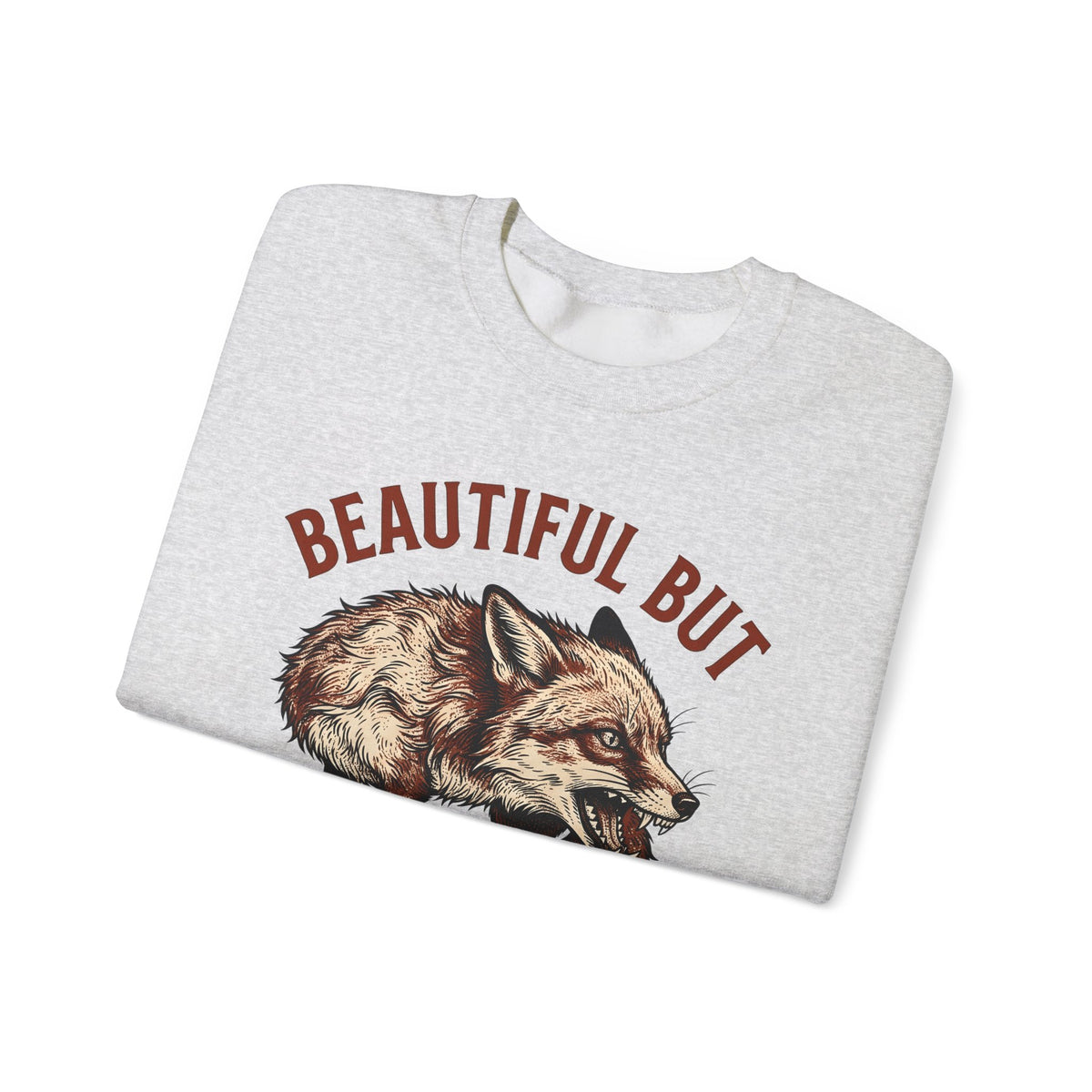 Mad Fox Sweatshirt Funny Pet Gift Women Retro Sweatshirt Fox Sweatshirt Humor Fan Vintage Sweatshirt Animal Graphic Sketch Lettering Sweatshirt