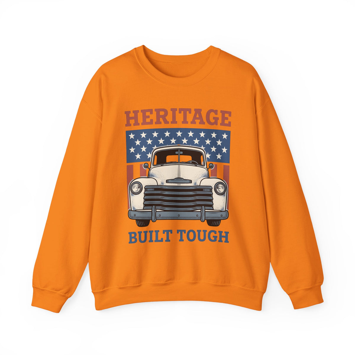 Antique Lorry Sweatshirt America Liberty Gift Women Retro Sweatshirt Truck Sweatshirt Patriot Enthusiast Vintage Sweatshirt Freedom Graphic Line Art Flag