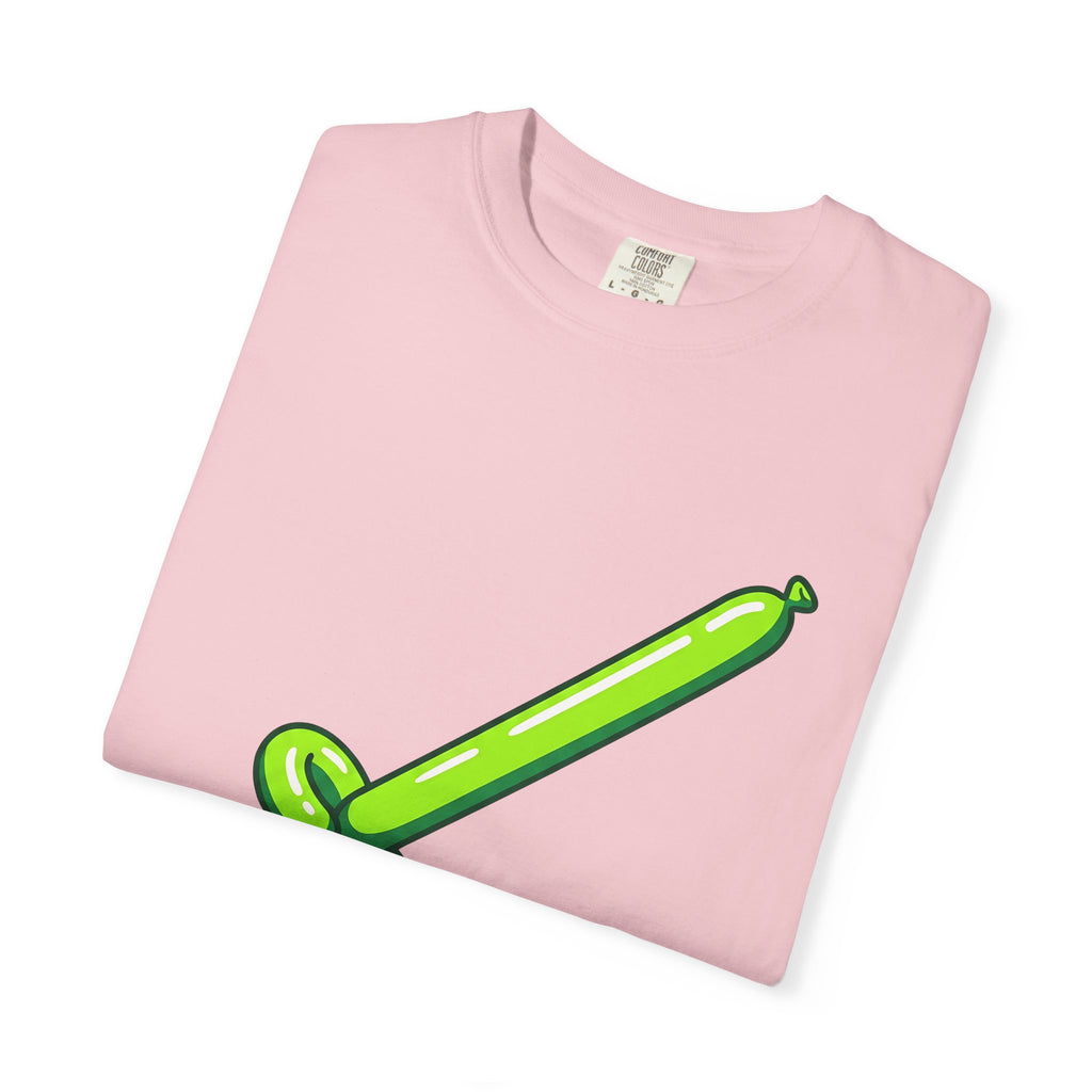 Inflatable Sword T-Shirt Cute Gag Gift Women Hand Drawn T-Shirt Balloon Sword T-Shirt Adorable Fan Cartoon T-Shirt Prank Graphic Pop Art Event