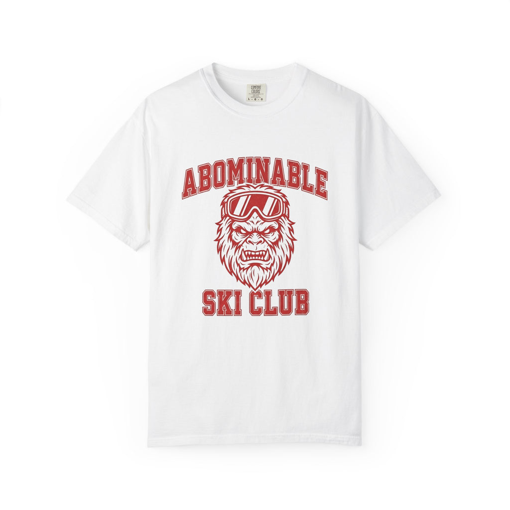 Abominable Snowman Face T-Shirt Christmas Cold Gift Women Strong T-Shirt Yeti T-Shirt Xmas Fan Vintage T-Shirt Frosty Graphic Antique Snow Goggles