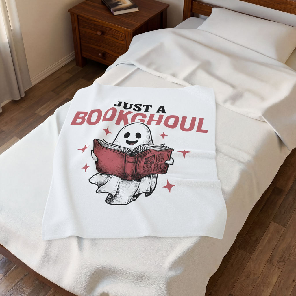 Phantom Reading Book Blanket Halloween Reader Gift Women Illustration Blanket Bookworm Blanket Spooky Fan Ghostly Blanket Book Graphic Sketch
