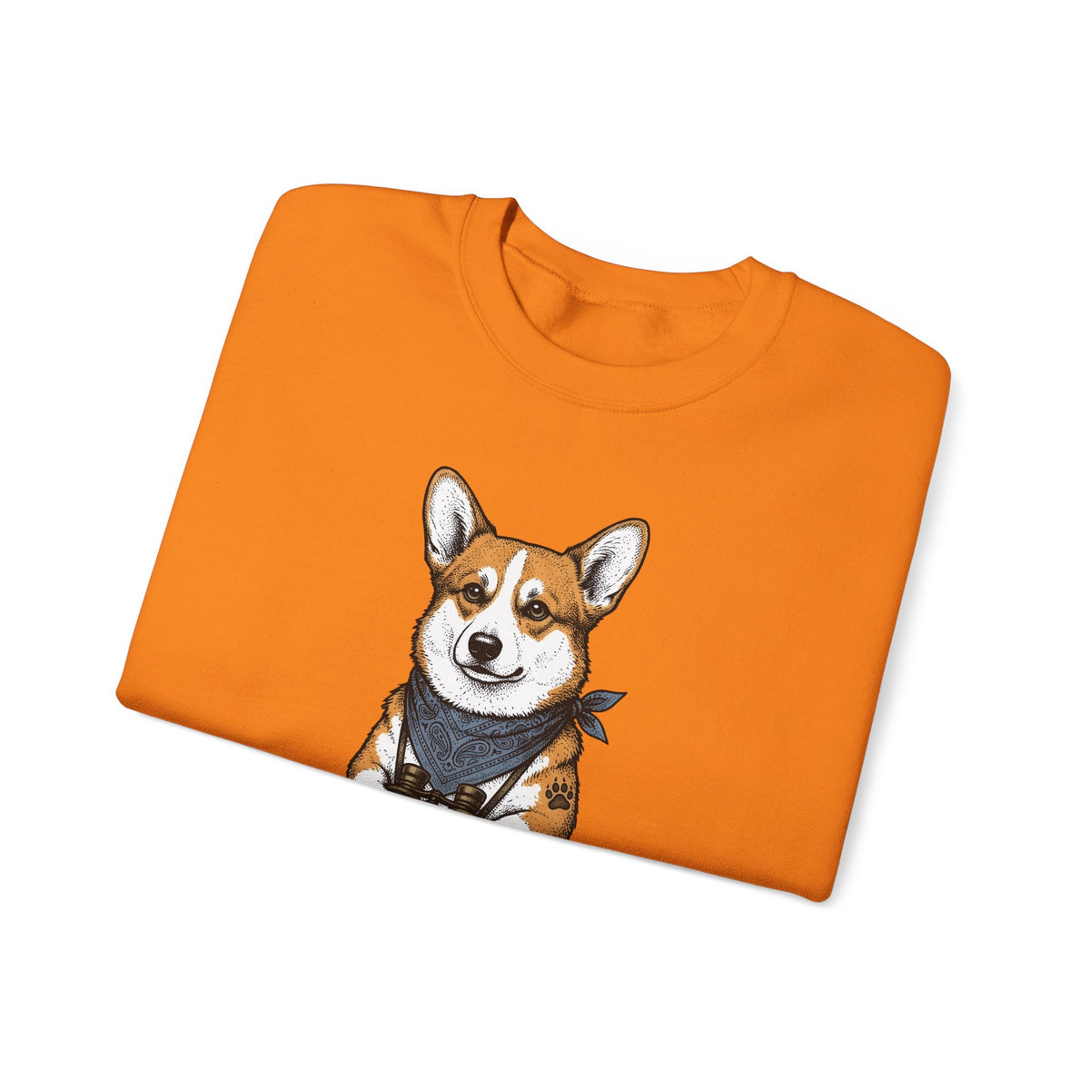Corgi Puppy Sweatshirt Dog Pets Gift Women Sketch Sweatshirt Puppy Sweatshirt Dog Fan Pup Drawing Pet Graphic Retro Spyglass Sweatshirt