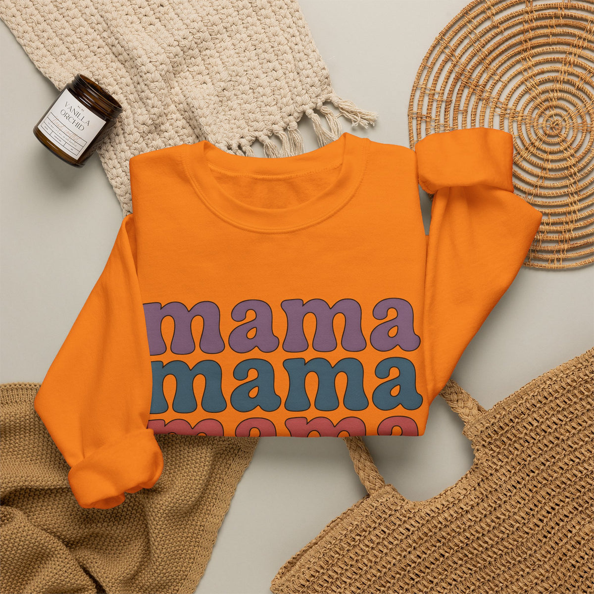Retro Text Moms Family Gift Bold Typography Sweatshirt