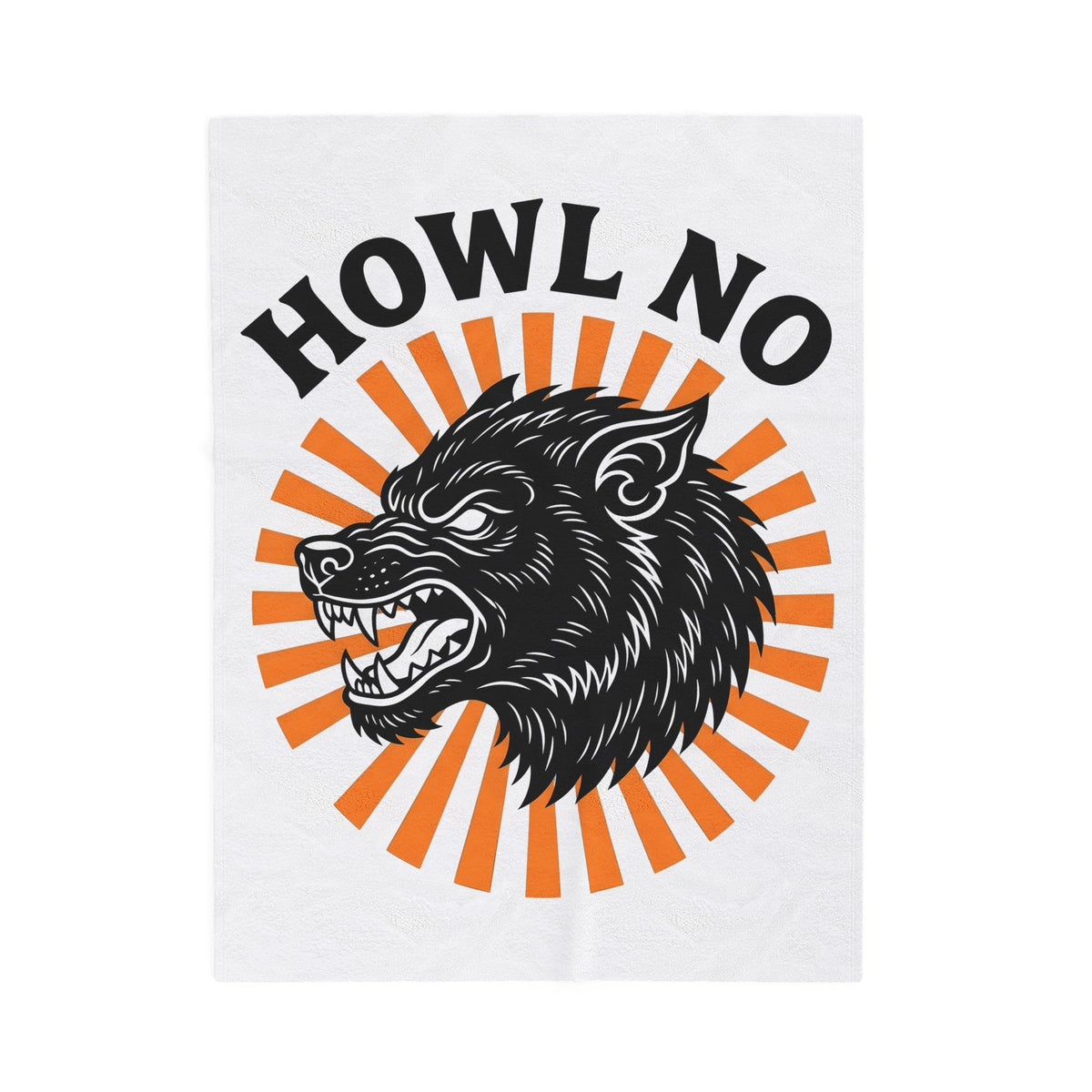 Wolf Face Halloween Scary Gift Werewolf Horror Fan Creepy Retro Sunburst Blanket