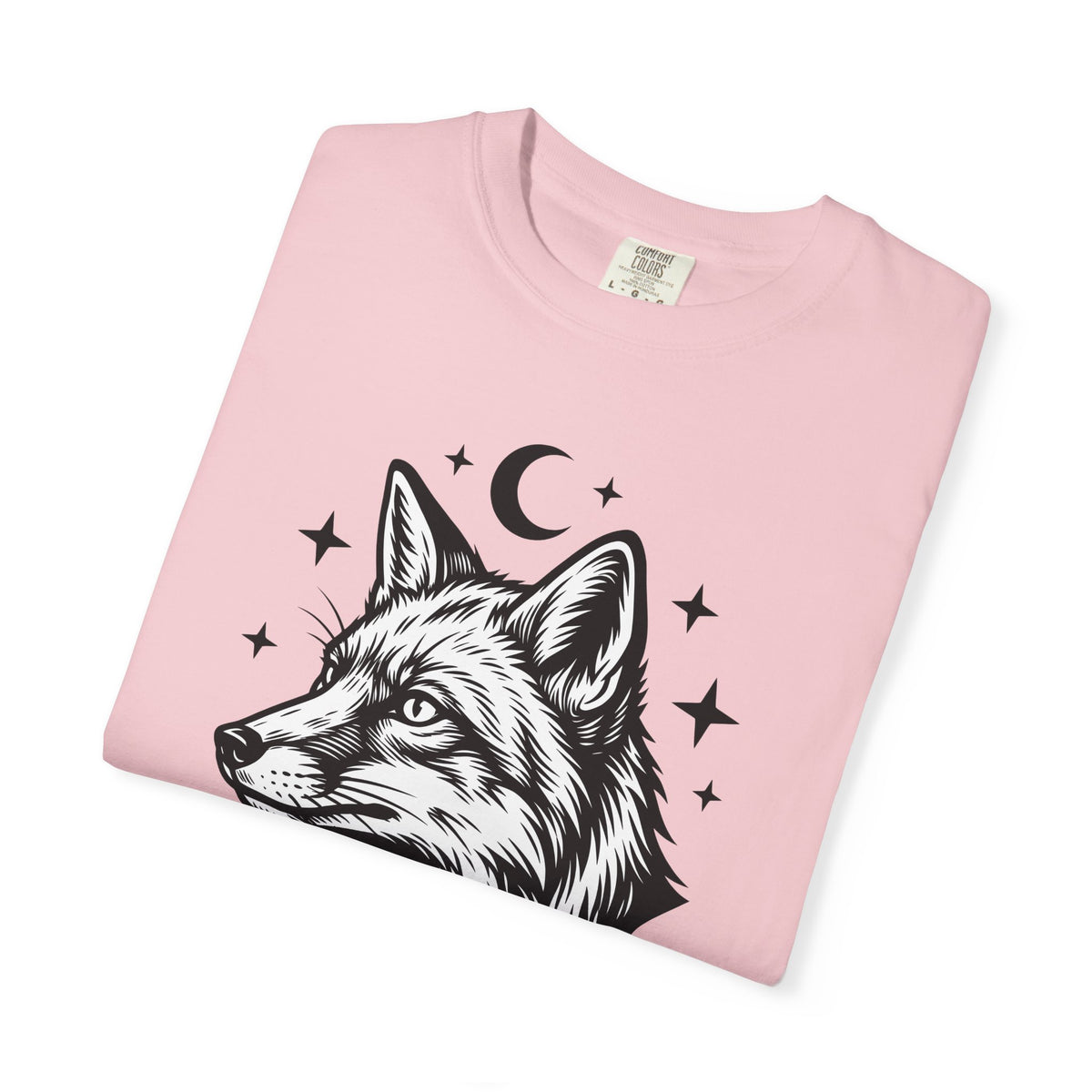 Wolf Portrait T-Shirt Boho Chic Fauna Gift Women Sketch T-Shirt Canine T-Shirt Bohemian Fan Drawing Design Graphic Creature Illustration Graphic