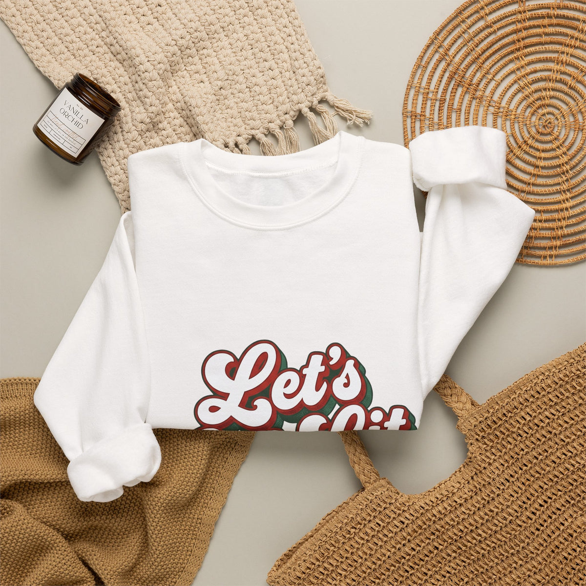 Festive Message Sweatshirt Christmas Fun Gift Women Joyful Sweatshirt Holiday Greeting Sweatshirt Christmas Fan Cheerful Sweatshirt Amusement Graphic Classic