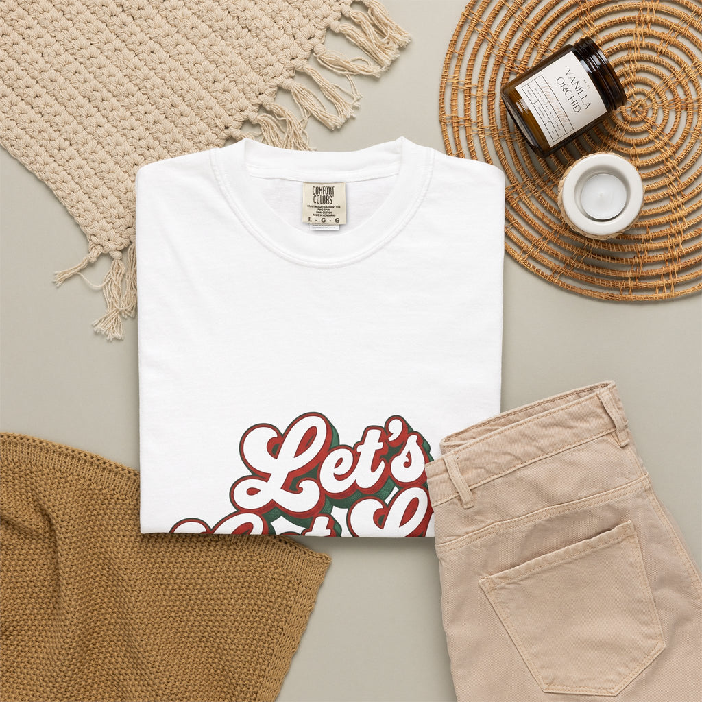 Festive Message T-Shirt Christmas Fun Gift Women Joyful T-Shirt Holiday Greeting T-Shirt Christmas Fan Cheerful T-Shirt Amusement Graphic Classic