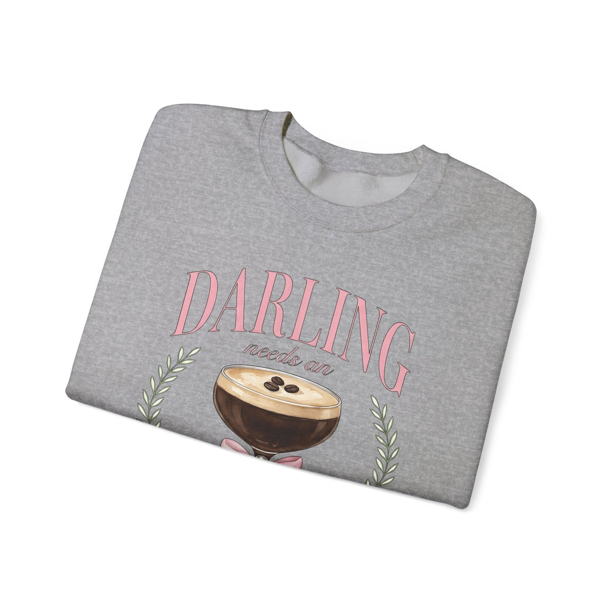 Espresso Martini Sweatshirt Coffee Cocktail Gift Women Watercolor Sweatshirt Martini Sweatshirt Coffee Fan Cocktail Design Sweatshirt Hand Drawn Pink Bow