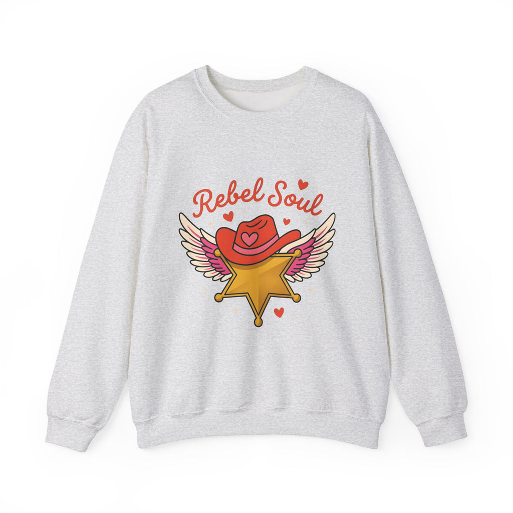 Cowgirl Hat Insignia Sweatshirt Cowgirl Frontier Gift Women Caricature Sweatshirt Hat Badge Sweatshirt Rodeo Fan Cartoon Sweatshirt Pioneer Graphic Old School