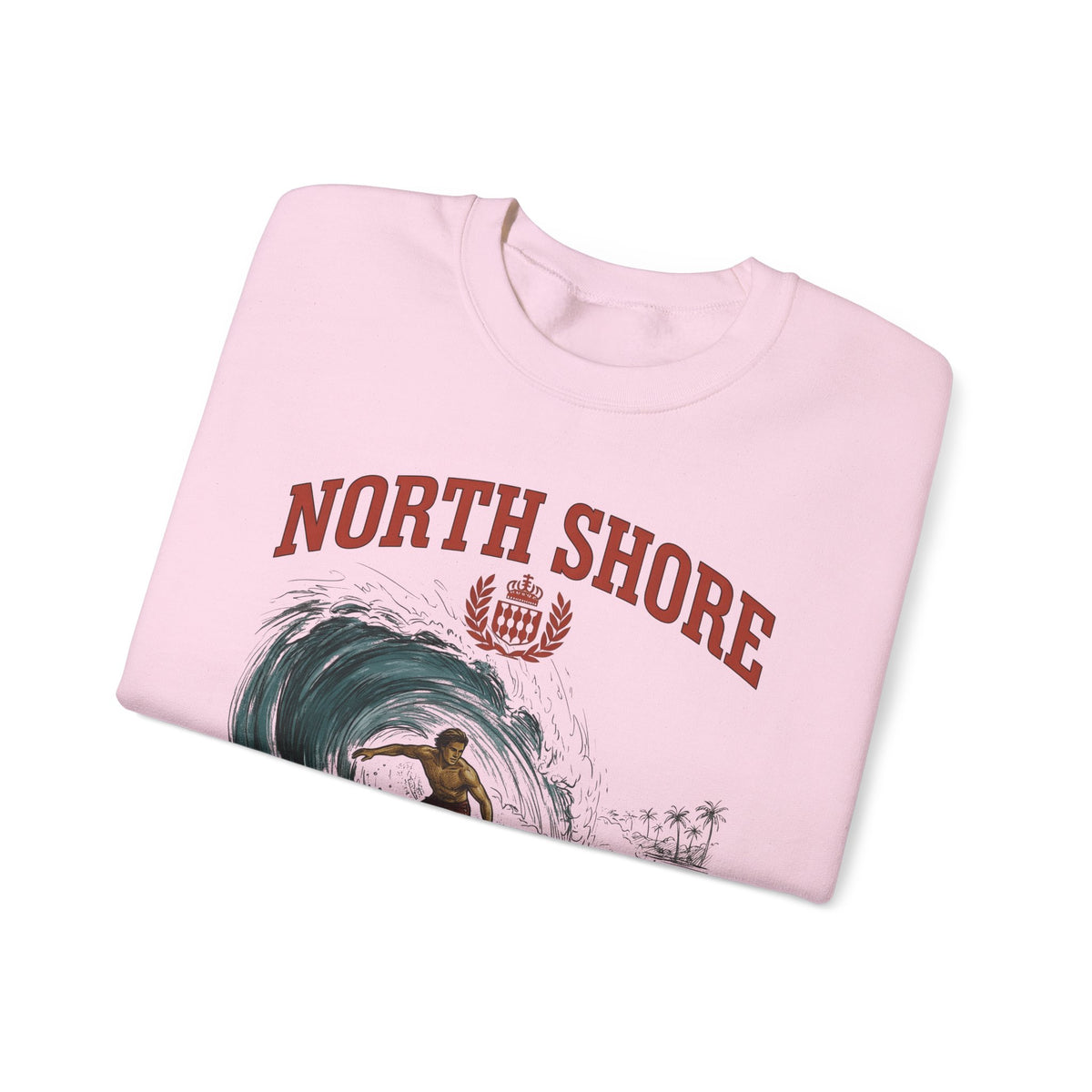 Surfer Wave Surfing Beach Gift Vintage Wave Surfer Fan Retro Coastal Hand Drawn Palm Sweatshirt