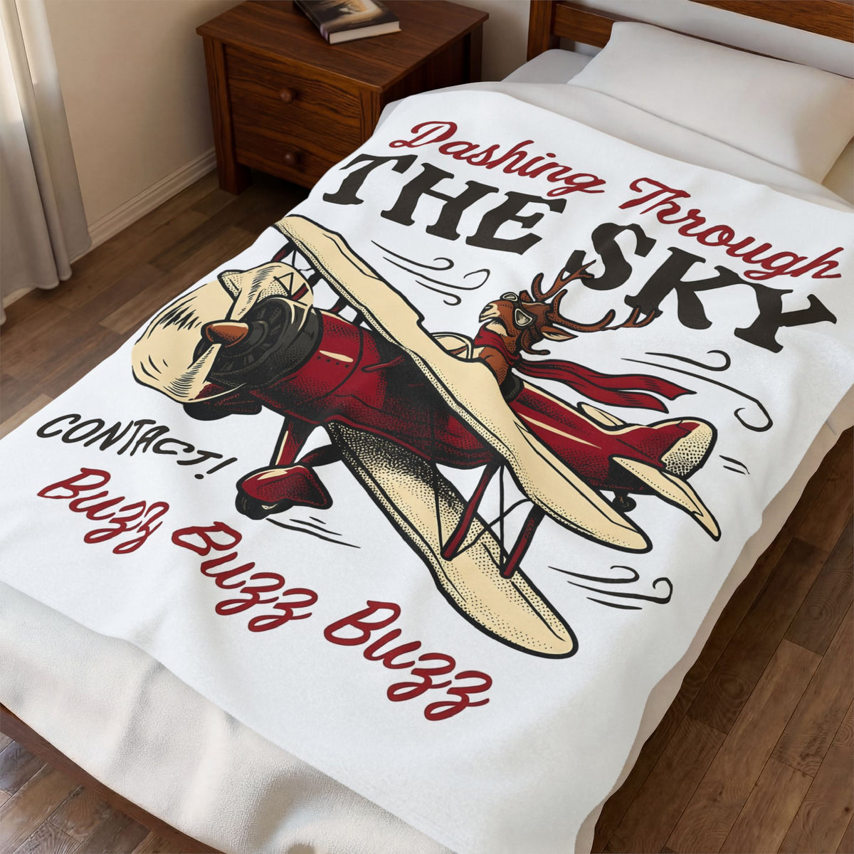 Deer Airplane Blanket Christmas Celebration Gift Women Rustic Blanket Fawn Blanket Noel Fan Vintage Blanket Party Graphic Classic Neckwear Blanket