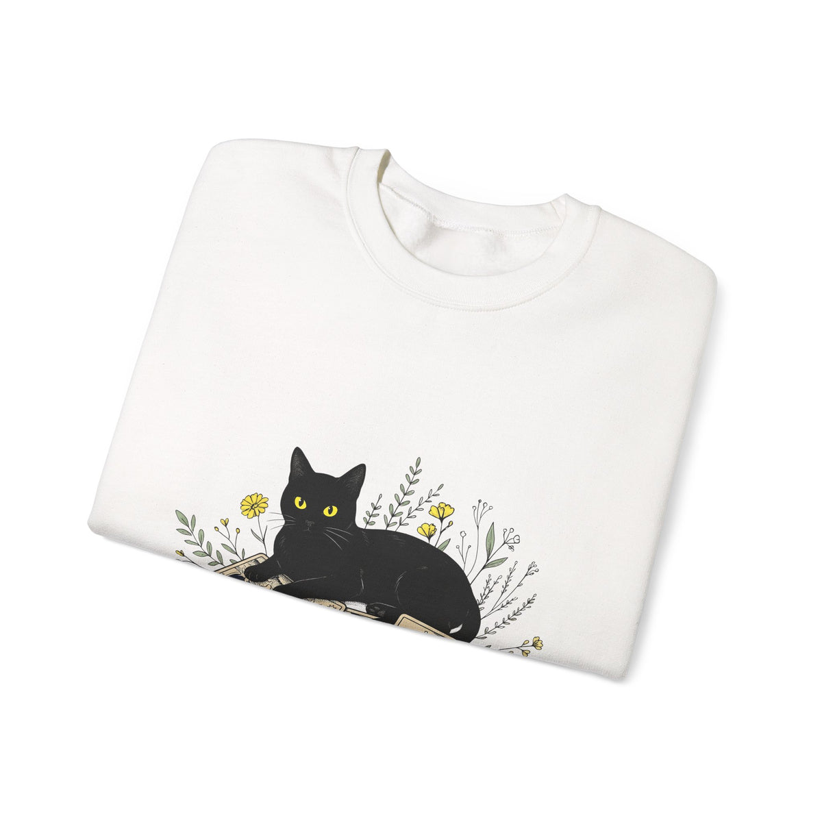 Black Cat Sweatshirt Cat Witchcraft Gift Women Botanical Sweatshirt Cat Sweatshirt Feline Fan Botanical Sweatshirt Occult Graphic Vintage Tarot Cards Sweatshirt
