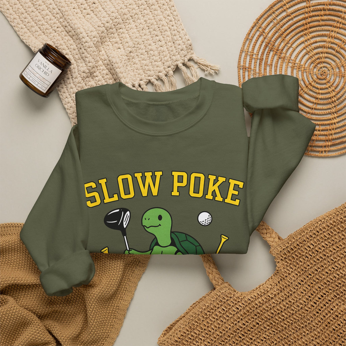 Turtle Golf Sweatshirt Golf Animal Gift Women Cartoon Sweatshirt Golfer Sweatshirt Golfer Fan Toon Sweatshirt Wildlife Graphic Retro Golf Ball Sweatshirt