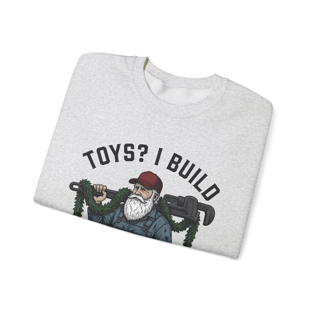 Santa Fixer Sweatshirt Christmas Vehicles Gift Women Classic Sweatshirt Kris Kringle Sweatshirt Xmas Fan Vintage Car Graphic Sweatshirt Line Art Mechanic Tool