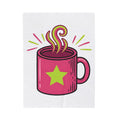 Coffee Cup Blanket Coffee Brunch Gift Women Vintage Blanket Blanket Blanket Coffee Fan Coffee Cup Blanket Breakfast Graphic Comic Star Shape Blanket