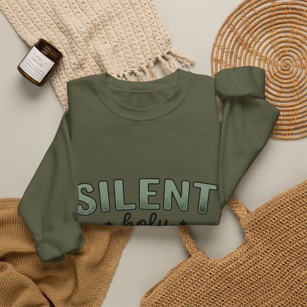 Holiday Text Sweatshirt Christmas Holiday Gift Women Playful Sweatshirt Typographic Sweatshirt Xmas Fan Festive Graphic Holiday Design Christmas