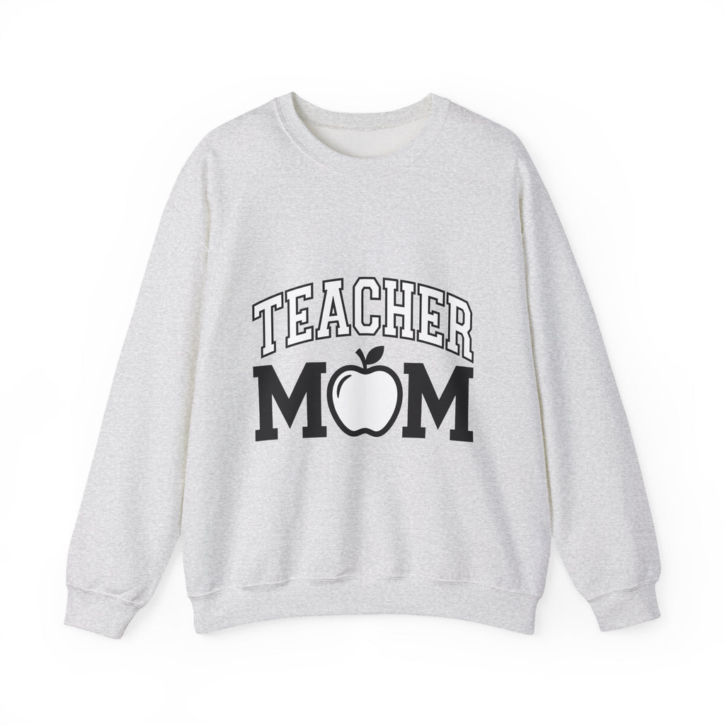 Apple Icon Sweatshirt Moms School Gift Women Thick Sweatshirt Fruit Sweatshirt Mother Enthusiast Bold Sweatshirt Education Graphic Modern Varsity Lettering