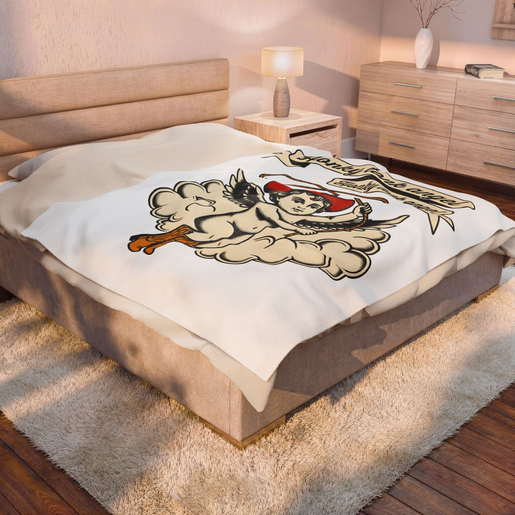 Ranch Angel Blanket Cowgirl Halo Gift Women Sketch Blanket Farm Angel Blanket Rodeo Fan Country Girl Blanket Heavenly Graphic Prairie Fog Blanket