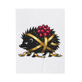 Hedgehog Present Christmas Fauna Gift Comic Porcupine Xmas Fan Cartoon Wildlife Heavy Bow Blanket