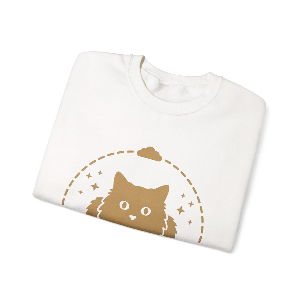Soft Cat Cat Pet Gift Simple Kitten Cat Fan Minimalist Animal Contemporary Sparkles Sweatshirt