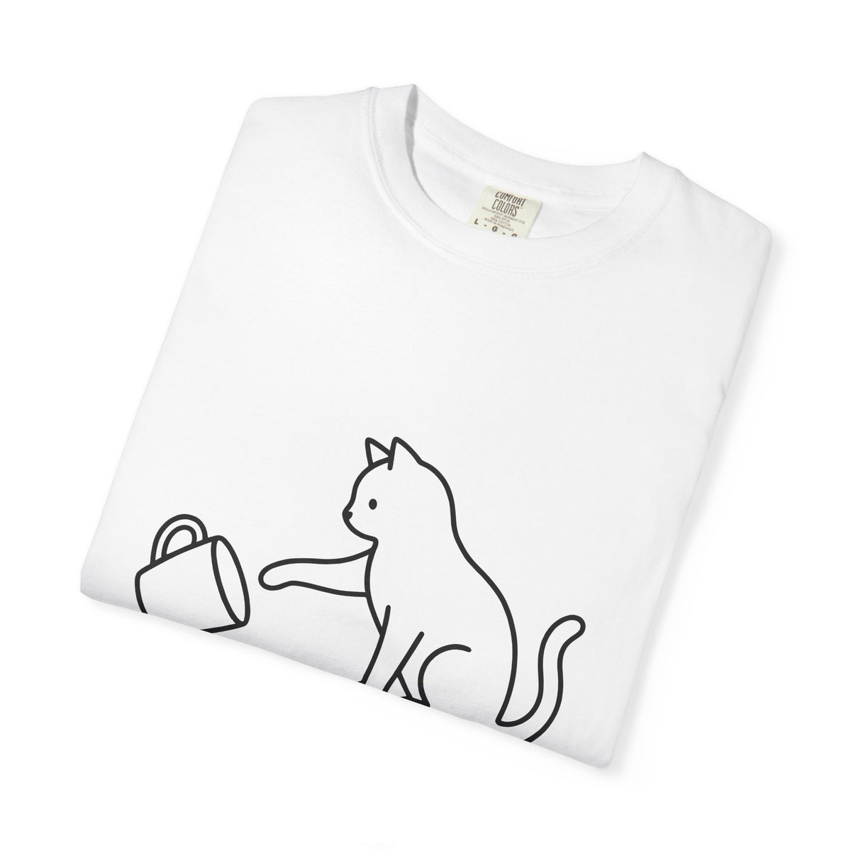 Cat T-Shirt Cat Joke Gift Women Simple T-Shirt Kitten T-Shirt Feline Fan Cat T-Shirt Humor Graphic Sketch T-Shirt T-Shirt