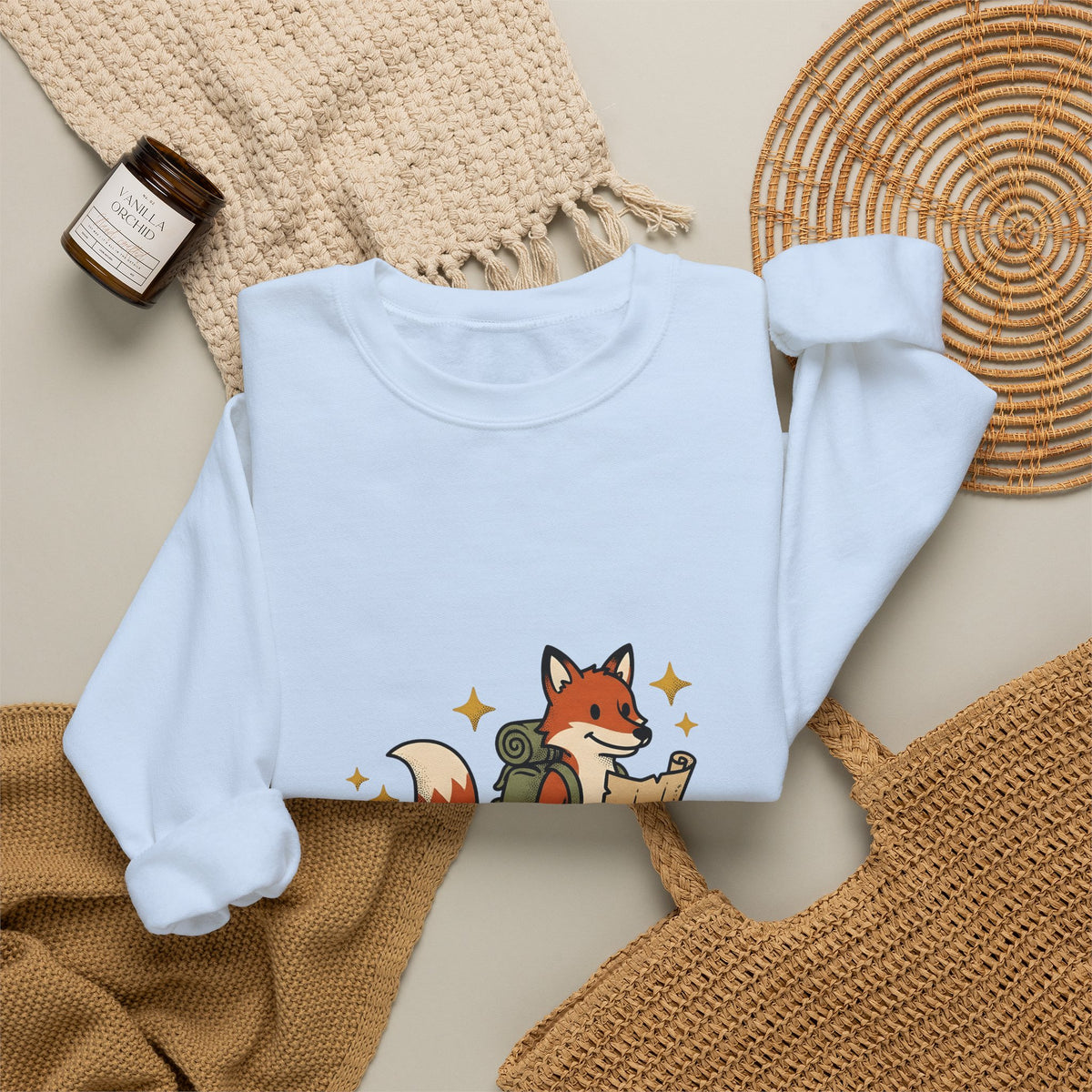 Fox Group Sweatshirt Moms Camping Gift Women Sweet Sweatshirt Foxes Sweatshirt Motherhood Fan Cute Sweatshirt Outdoor Graphic Classic Daypack Sweatshirt