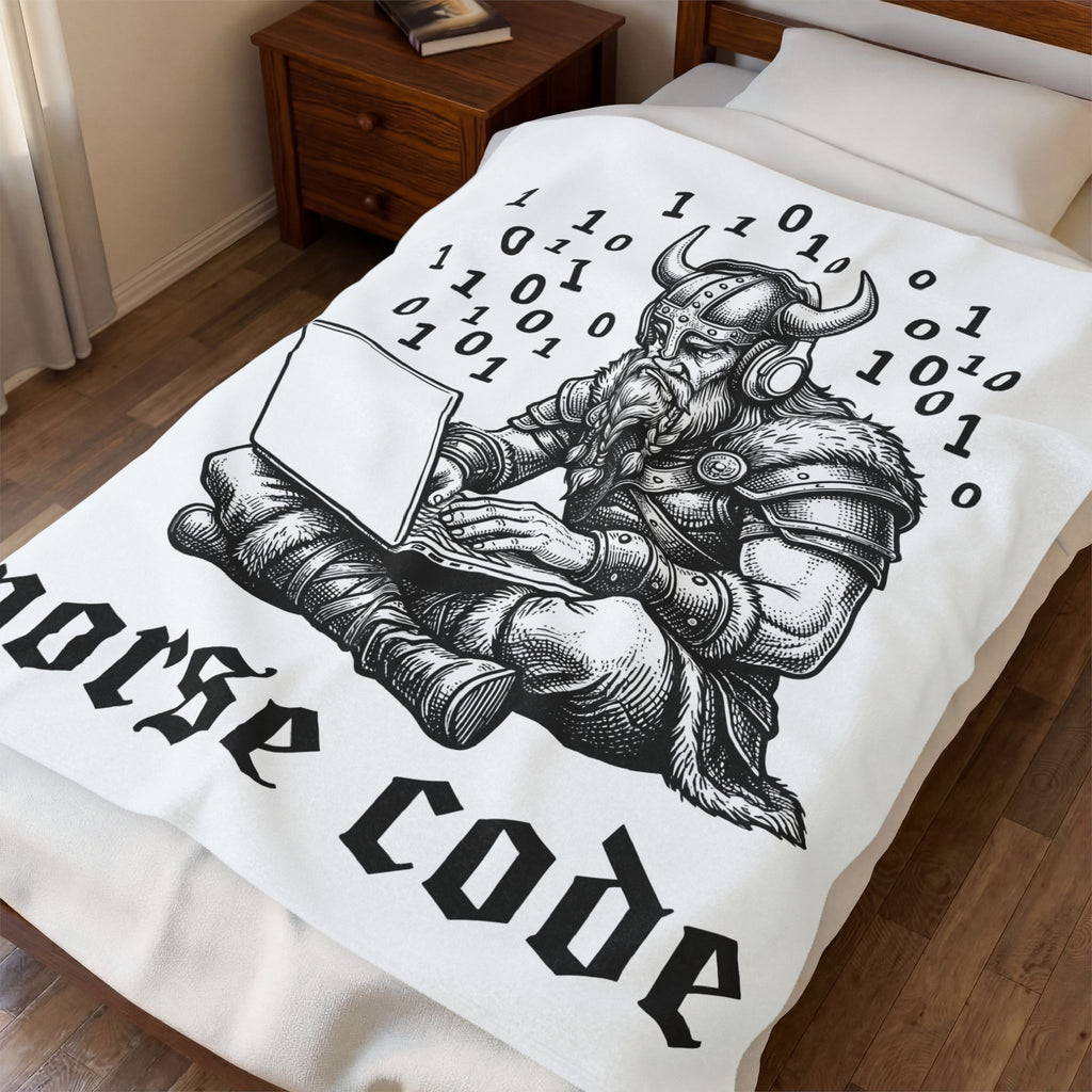 Nordic Laptop Blanket Funny Software Gift Women Antique Blanket Laptop Blanket Humor Fan Vintage Blanket Programmer Graphic Doodle Computer Code