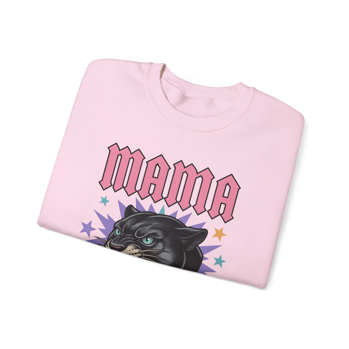 Panther Head Sweatshirt Moms Animal Gift Women Bold Sweatshirt Leopard Sweatshirt Mother Fan Graphic Design Illustration Retro Stars Sweatshirt
