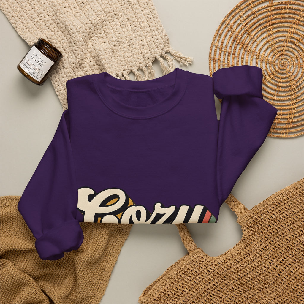 Old School Text Holiday Seasonal Gift Heavy Retro Typography Festive Fan Holiday Nostalgic Rainbow Sweatshirt