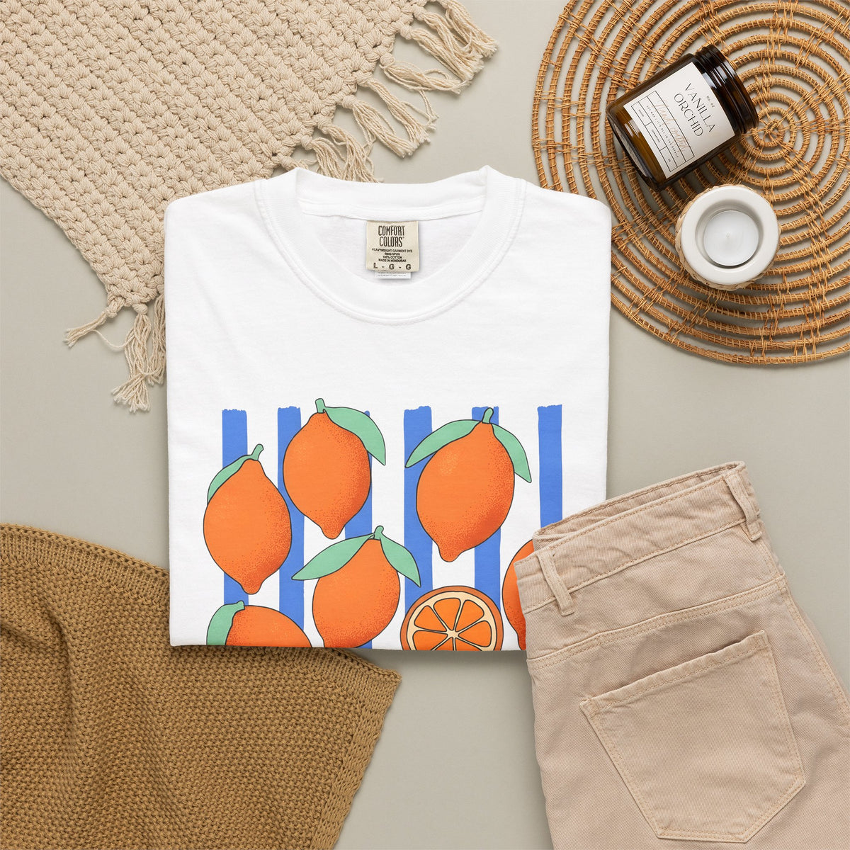 Lemon Fruit T-Shirt Drinks Vacation Gift Women Cartoon T-Shirt Citrus T-Shirt Beverage Fan Cocktail Graphic Classic Orange Segment T-Shirt